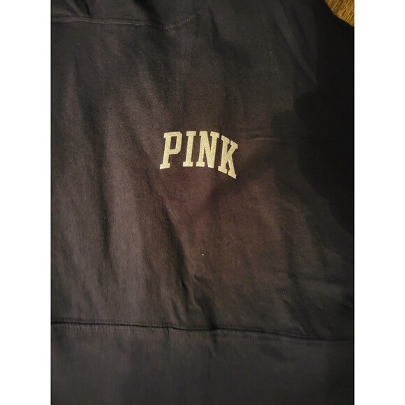 VS PINK Hooded Varsity tee black shine xl - Picture 6 of 7